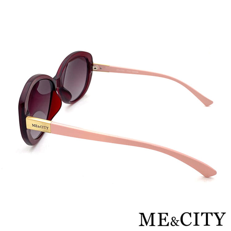 【ME&CITY】 時尚甜美酒紅簡約太陽眼鏡 抗UV (ME 1202 E06) 7