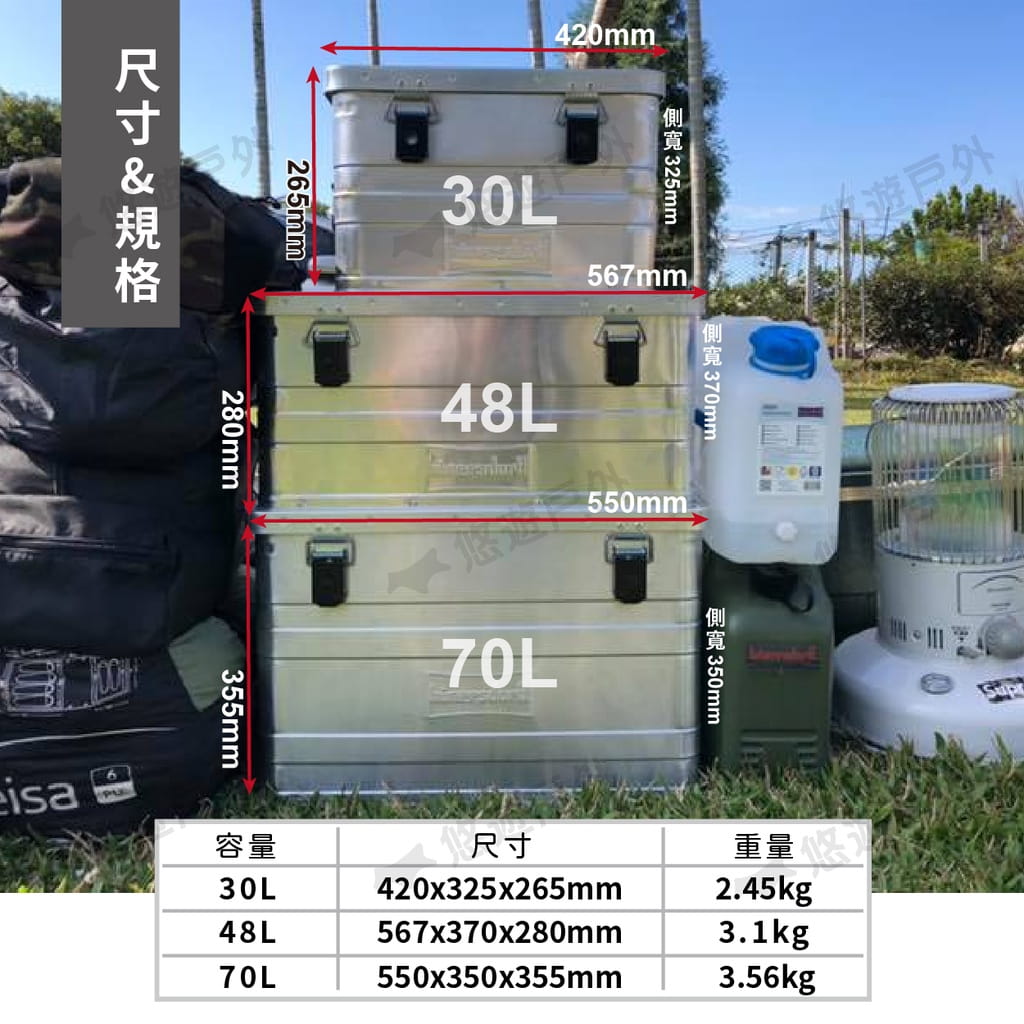 【Hünersdorff】輕量化鋁箱_30L (悠遊戶外) 7