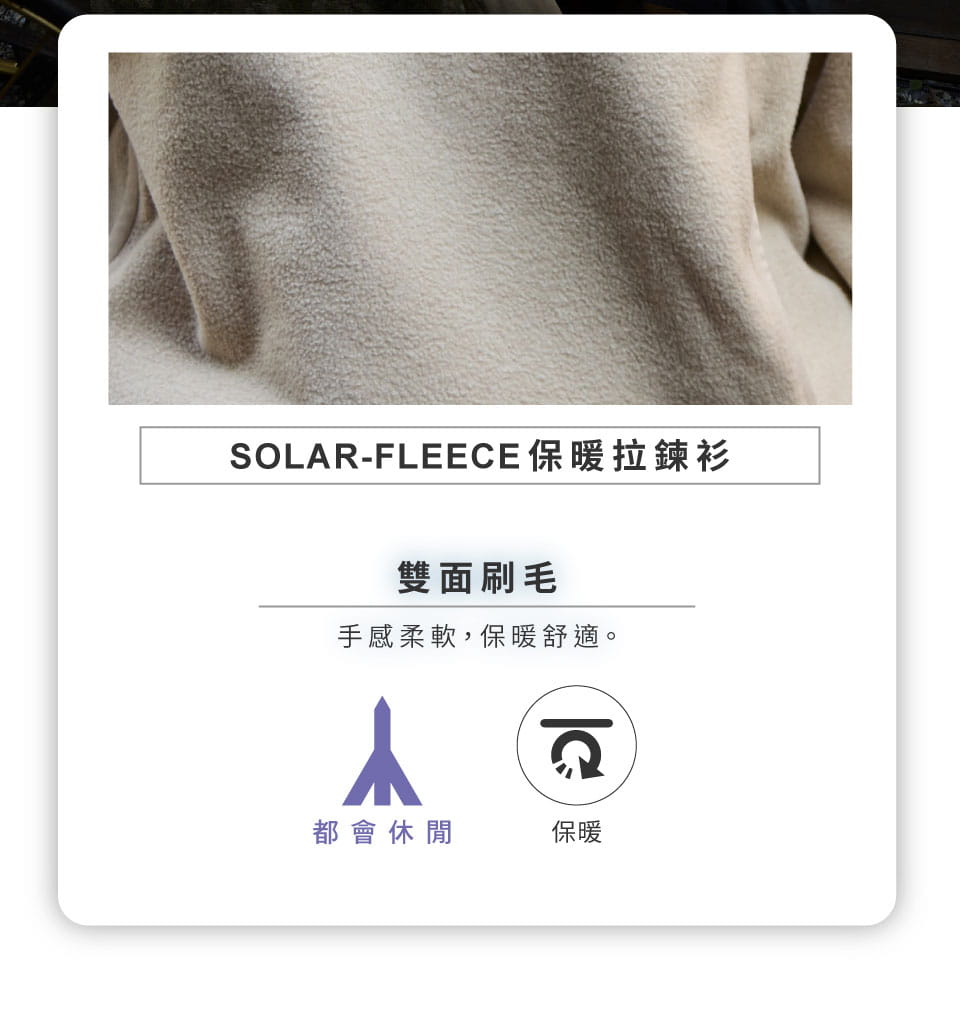女款SOLAR-FLEECE保暖拉鍊衫/刷毛保暖衫(A1PS2559W/刷毛保暖/都會休閒) 5