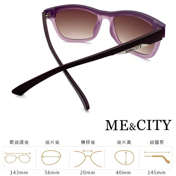 【ME&CITY】 義式戀語雙色太陽眼鏡 抗UV (ME 120026 H230) 13
