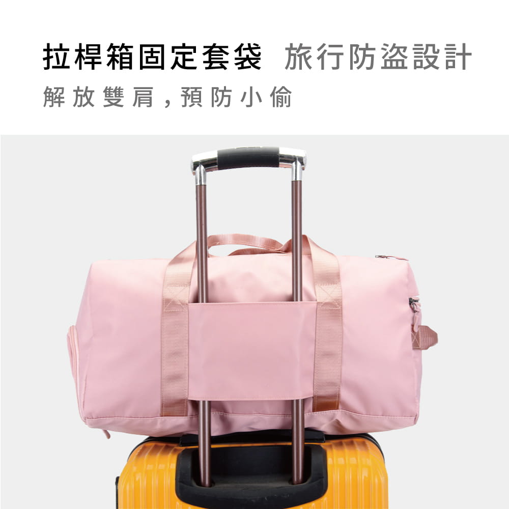 圓筒運動型乾濕分離運動袋旅行袋(運動背包/防水隔層/手提肩背/行李箱拉桿適用) 6