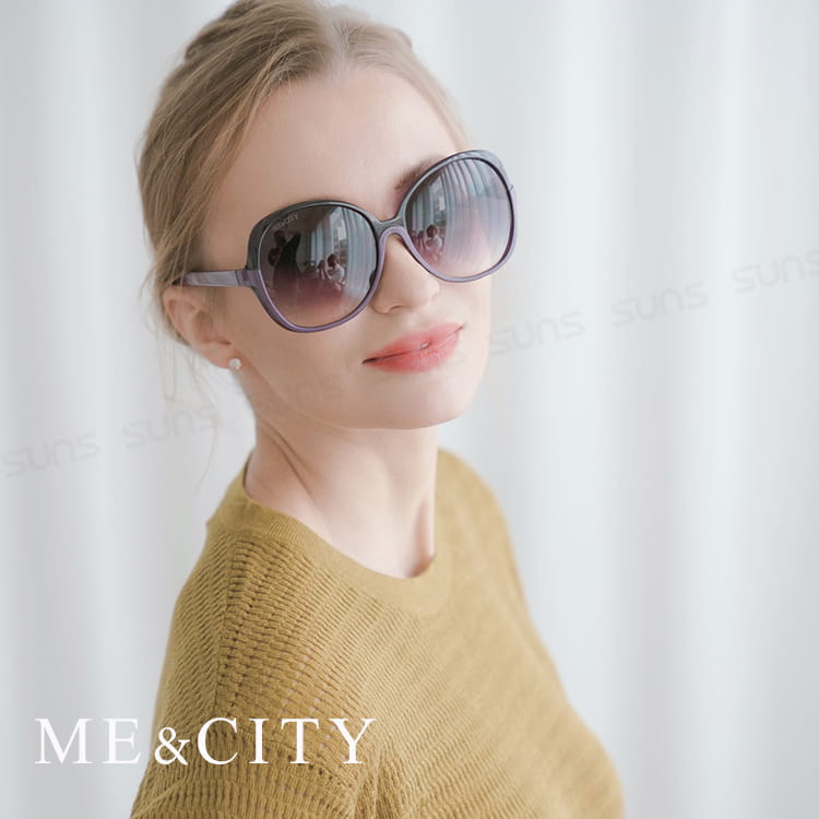 【ME&CITY】 義式浪漫雙色太陽眼鏡 抗UV400 (ME 120004 E143) 3