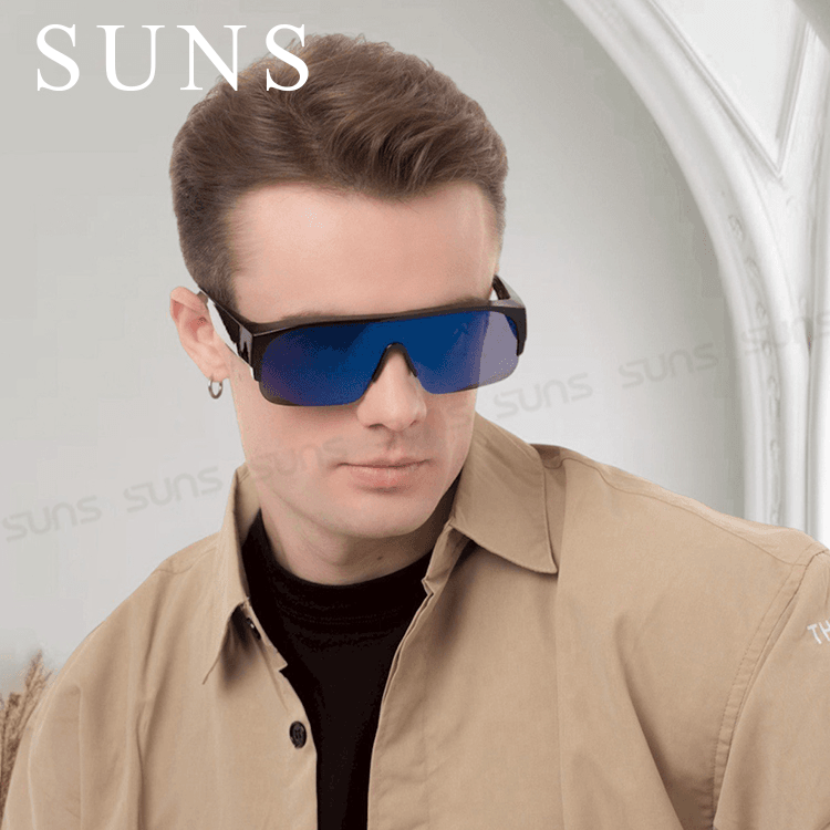 【suns】大框墨鏡 藍水銀偏光太陽眼鏡 抗UV400 (可套鏡) 1