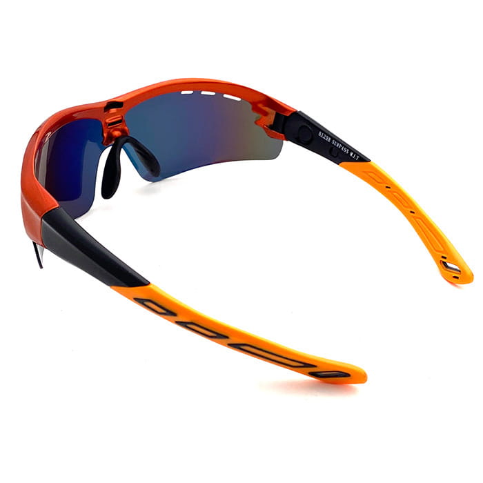 【suns】REVO電鍍 偏光運動眼鏡 可調鏡腳 抗UV (橘框/REVO橘) 4