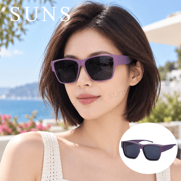 【suns】時尚大框太陽眼鏡 霧紫框 (可套鏡) 抗UV400 0