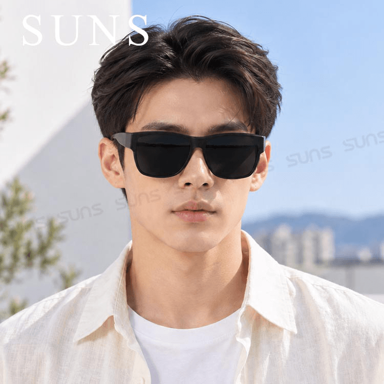 【suns】時尚方框經典黑框偏光太陽眼鏡 抗UV400 (可套鏡) 2