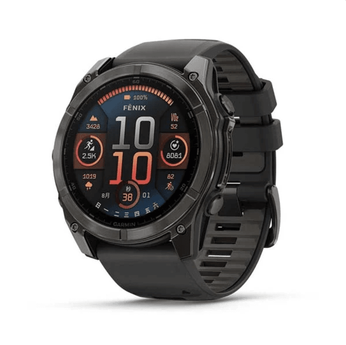 【GARMIN】 Fenix 8 Sapphire AMOLED DLC鈦錶圈/獵影黑 石墨灰 51mm 0