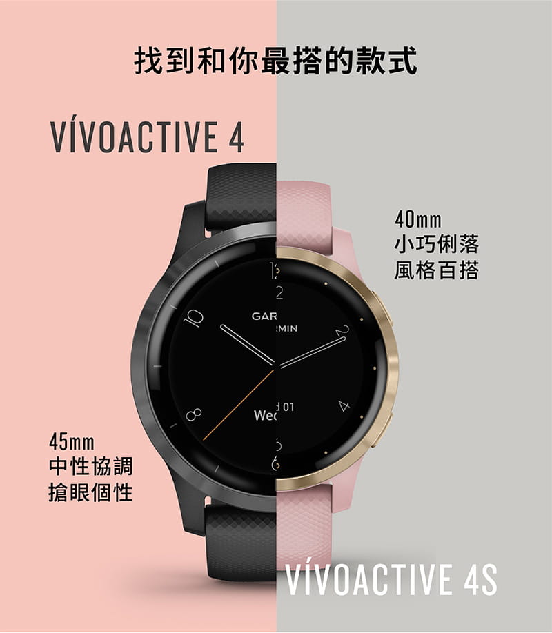 【GARMIN】vivoactive 4 GPS/支援行動支付/腕式心率/運動型智慧腕錶(2色) 3
