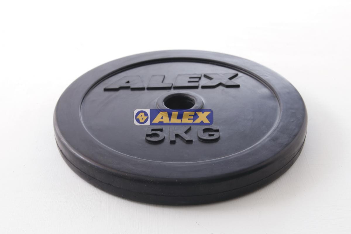 【ALEX】 A1905 包膠槓片(對)-10kg (5kg*2)舉重/健身/重訓 1