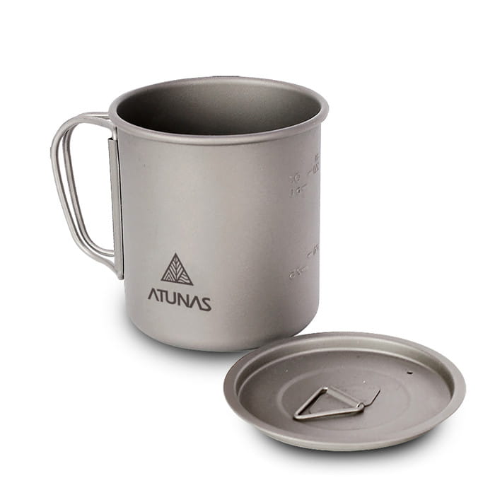 (登山屋)ATUNAS 歐都納單層鈦隨行杯/折疊把手馬克杯附杯蓋300ML(A2ACBB08N 1