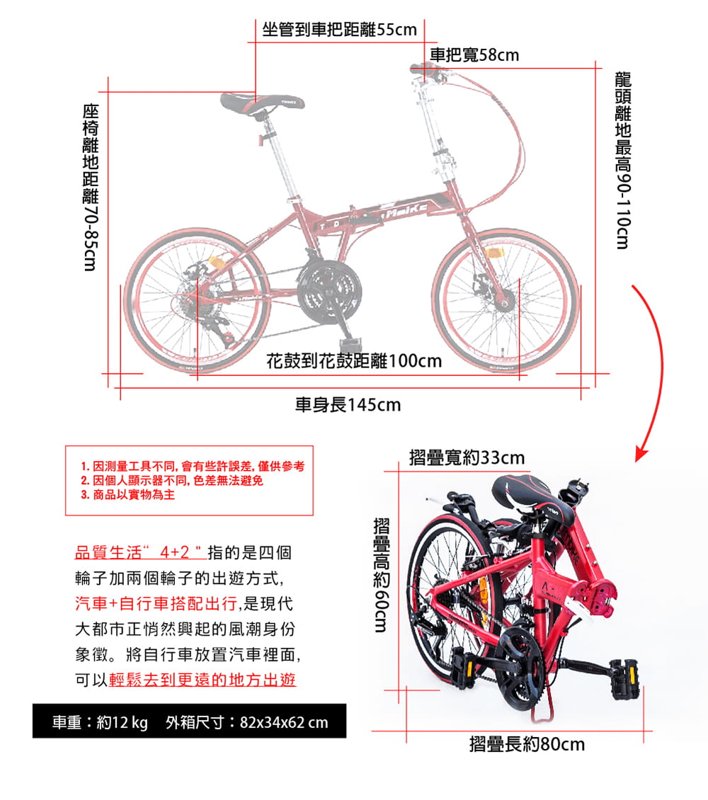 BIKEONE T11 LITE 20吋21速碟煞折疊車轉把式城市小跑極簡風小折為符合日常通勤需求 8