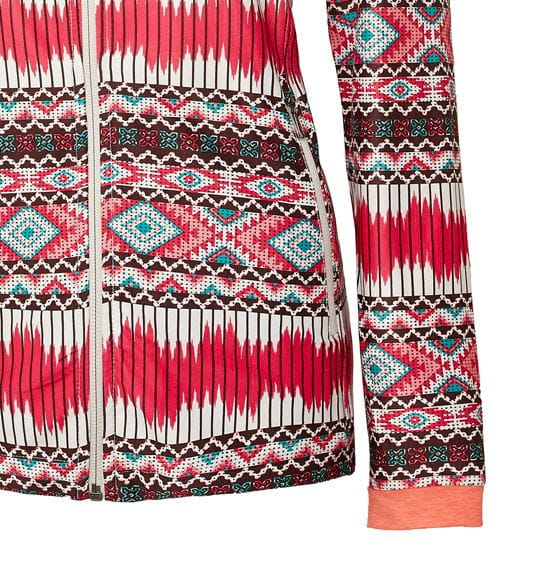 (登山屋)荒野 Wildland女彈性針織功能印花外套 0A61657-09桃紅色 1