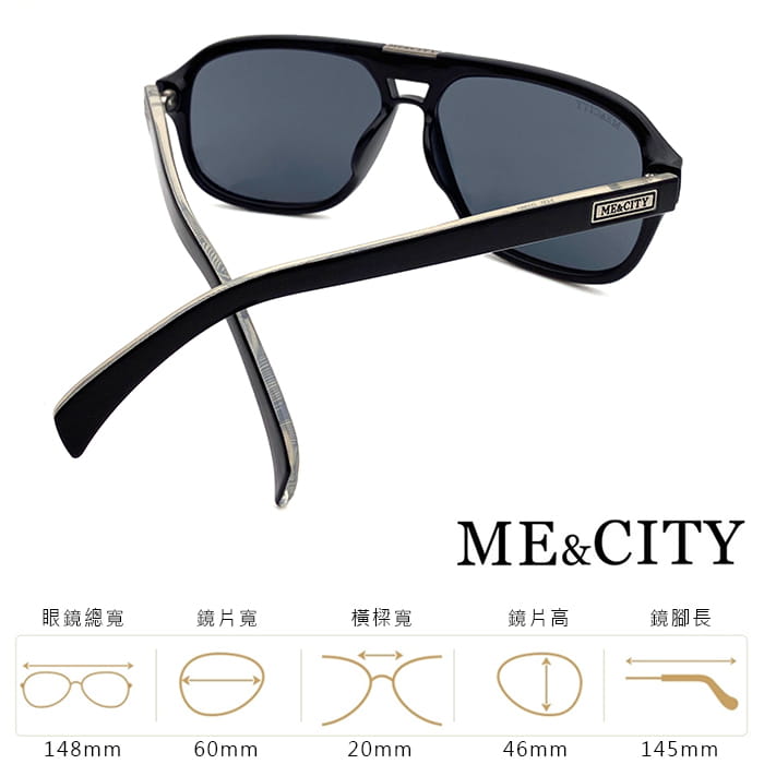 【ME&CITY】 韓版飛行員太陽眼鏡 抗UV (ME 1107  C01) 11