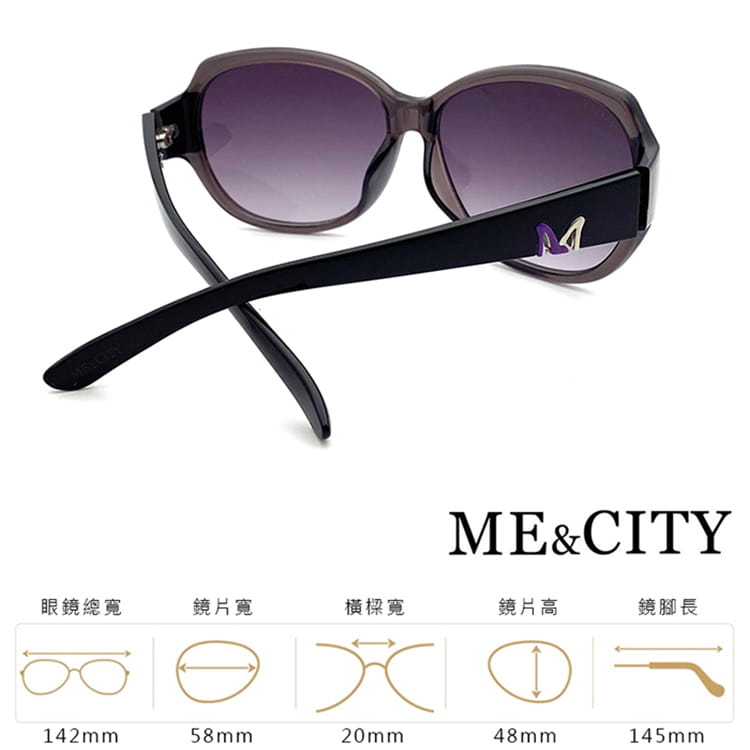 【ME&CITY】 歐美風格太陽眼鏡 抗UV (ME 1205 C01) 10