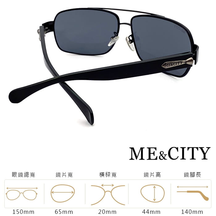 【ME&CITY】 時尚飛行員方框太陽眼鏡 抗UV (ME 110012 L600) 9