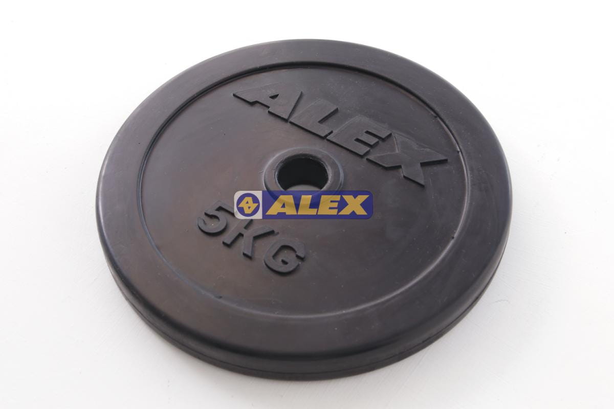 【ALEX】 A1905 包膠槓片(對)-10kg (5kg*2)舉重/健身/重訓 0
