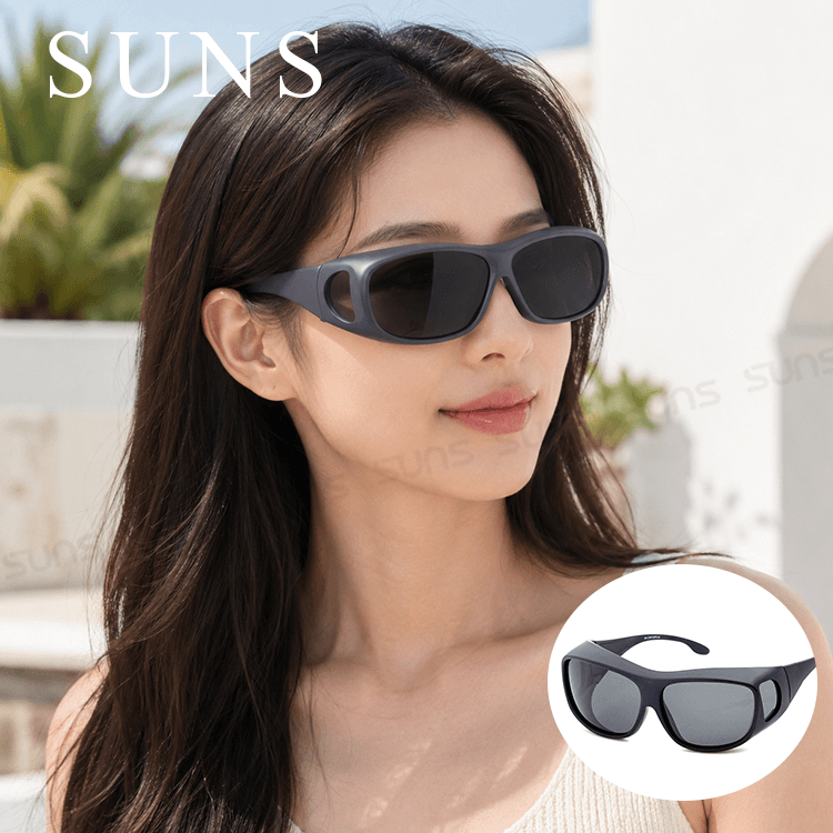 【suns】砂黑鋁紫偏光太陽眼鏡  抗UV400 (可套鏡) 0