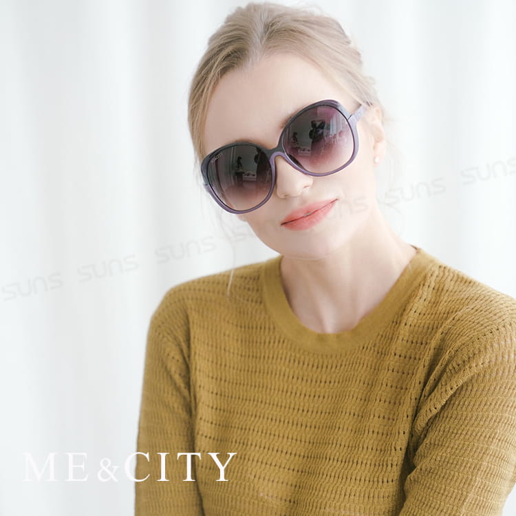 【ME&CITY】 義式浪漫雙色太陽眼鏡 抗UV400 (ME 120004 H131) 7