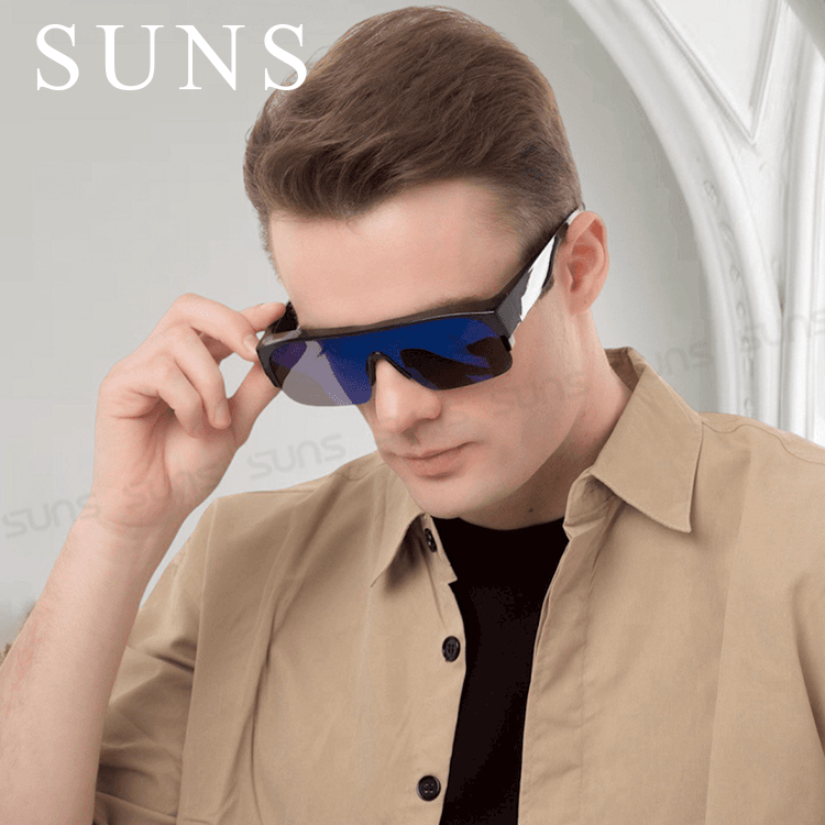 【suns】大框墨鏡 藍水銀偏光太陽眼鏡 抗UV400 (可套鏡) 2