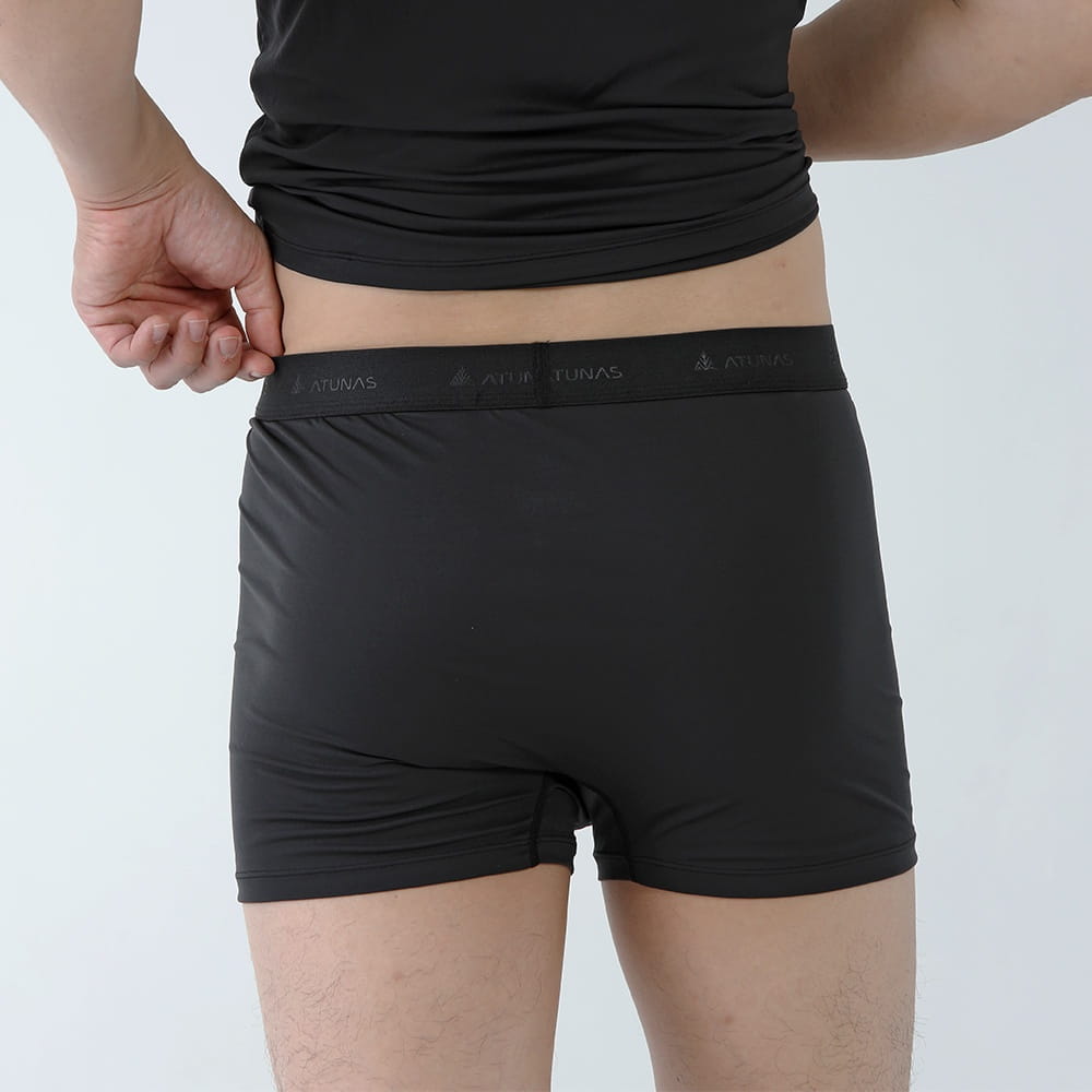 ATUNAS歐都納男款零著感抑菌涼感平口內褲(A1UCGZ12M黑) 8