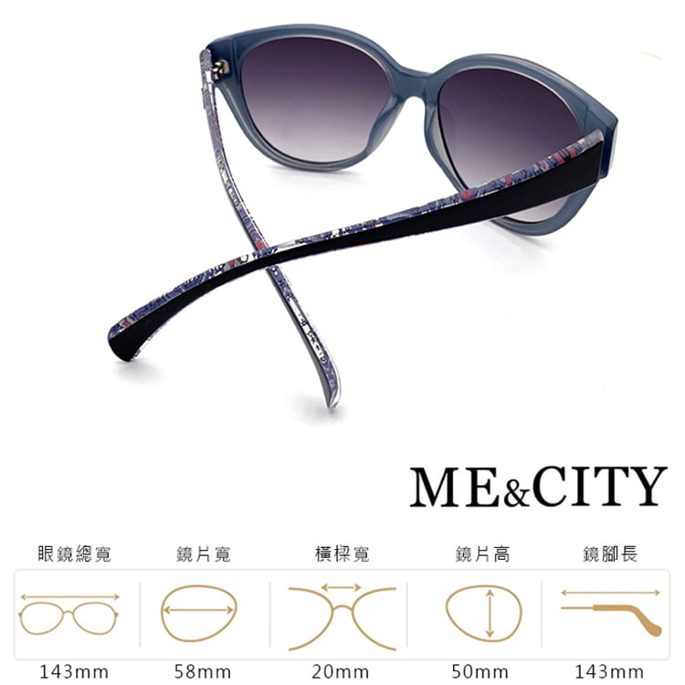 【ME&CITY】 義大利圖騰經典太陽眼鏡 抗UV(ME 120022 L400) 12