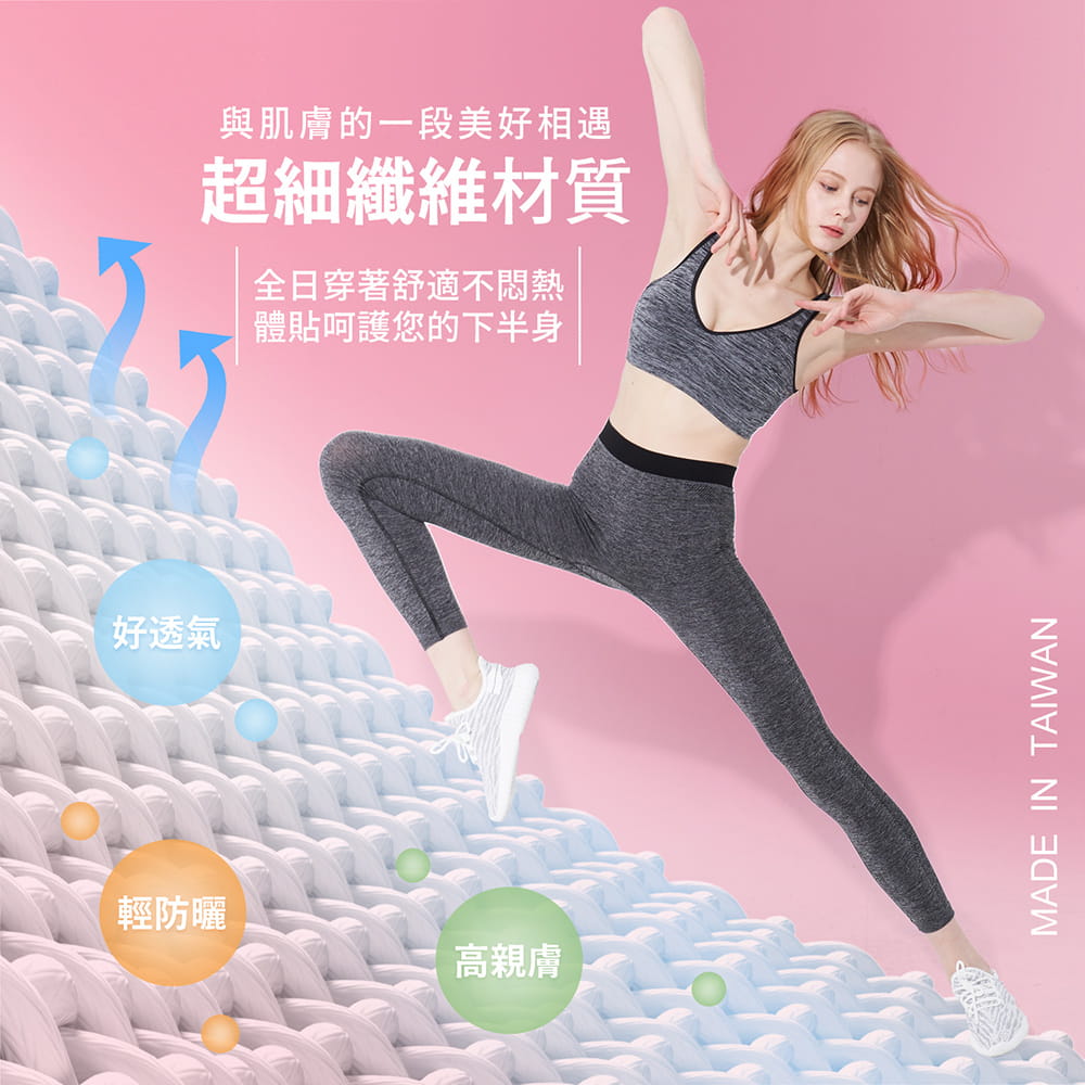 【GIAT】台灣製超彈力透氣瑜珈運動褲 3