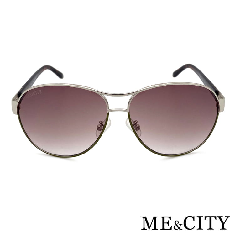 【ME&CITY】 歐式簡約雙色太陽眼鏡 抗UV (ME 110006 B204) 8