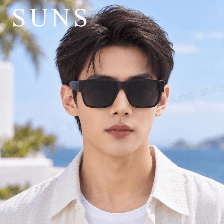 【suns】時尚大框太陽眼鏡 霧黑框 (可套鏡) 抗UV400 1
