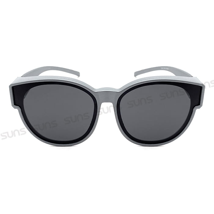 【suns】時尚圓框 科技銀偏光太陽眼鏡 抗UV400 (可套鏡) 7