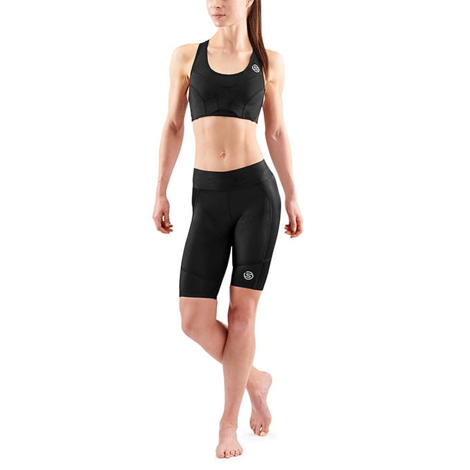【澳洲SKINS壓縮服飾】澳洲SKINS-3系列訓練級背扣式可調整加襯運動內衣(女)黑ST4073010 0