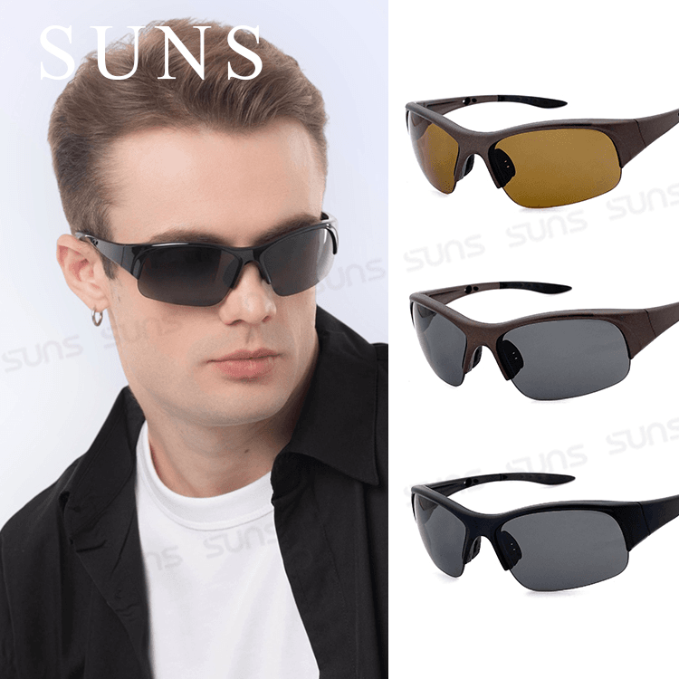 【suns】霧框質感運動偏光墨鏡 抗UV 0