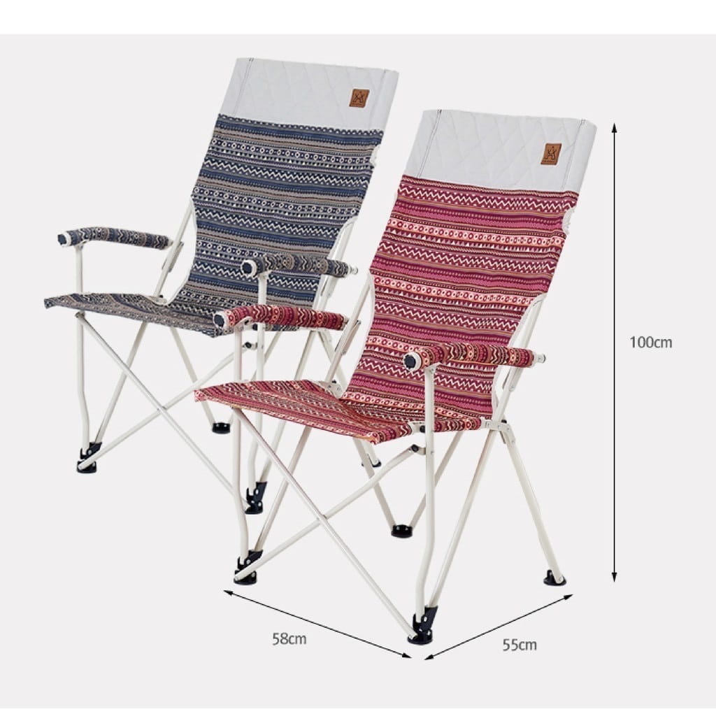 【Camp Plus】【KAZMI】彩繪民族風舒適折疊椅 (悠遊戶外) 8