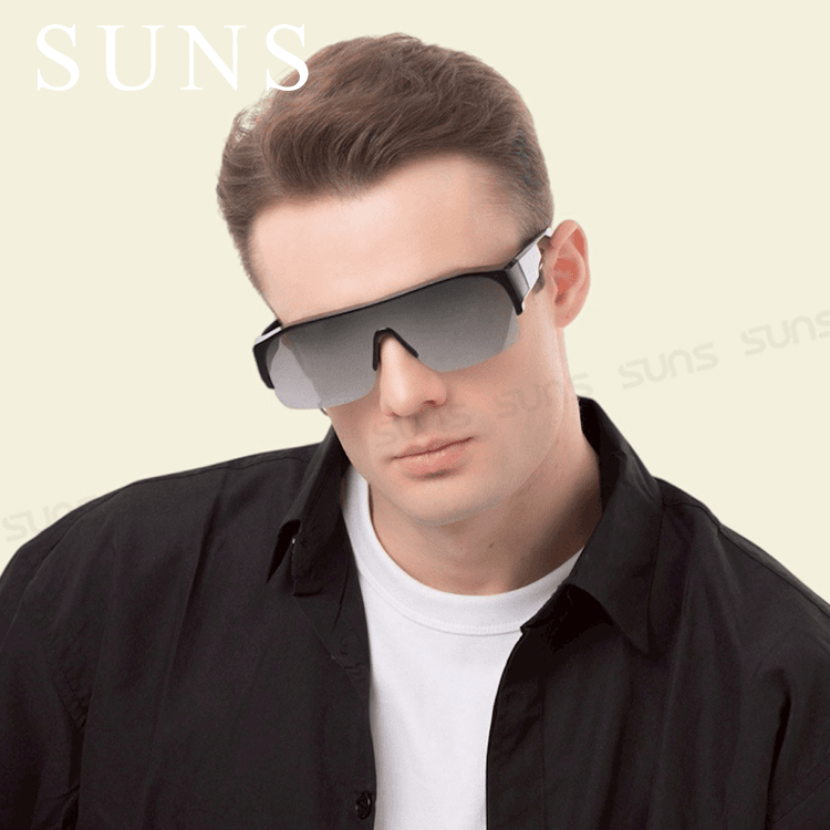 【suns】大框墨鏡 白水銀偏光太陽眼鏡 抗UV400 (可套鏡) 1
