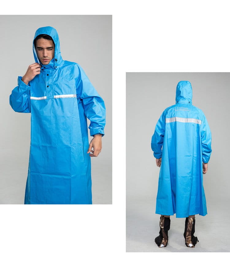 國家地理 防水透氣單件式開襟雨衣(中性款) 1