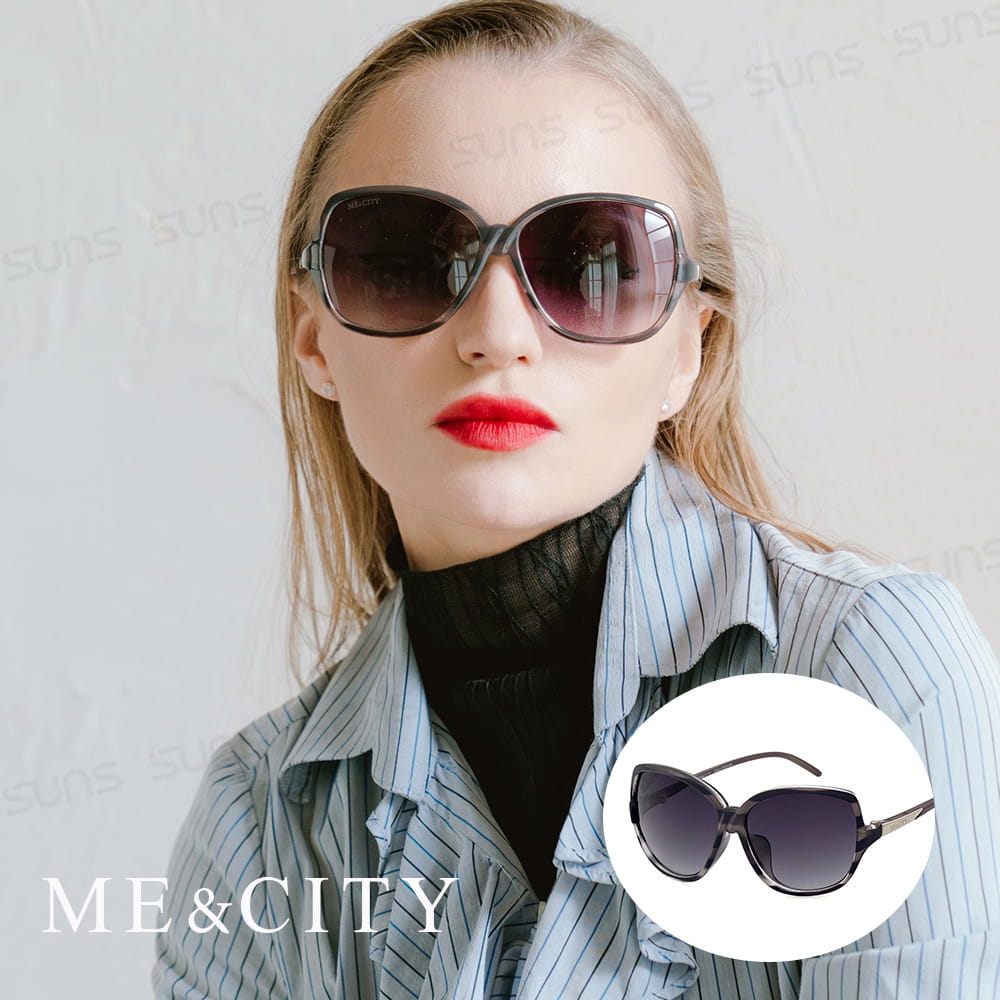 【ME&CITY】 皇室風格紋路太陽眼鏡 抗UV (ME 120012 C201) 0