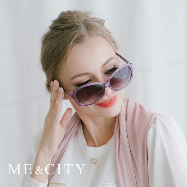 【ME&CITY】 甜美心型鎖鍊太陽眼鏡 抗UV (ME 1224 H06) 5