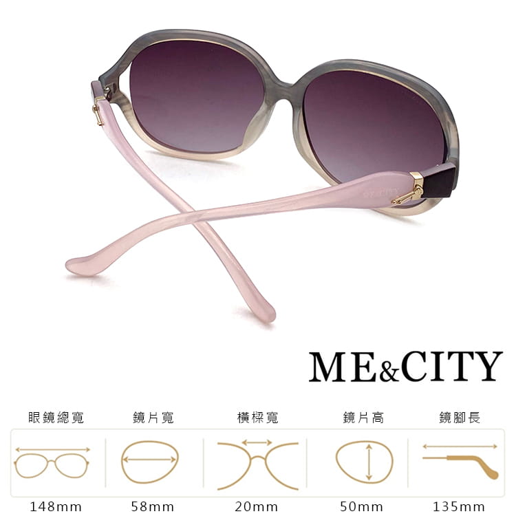 【ME&CITY】 甜美時尚大框太陽眼鏡 抗UV(ME 1210 D99) 11