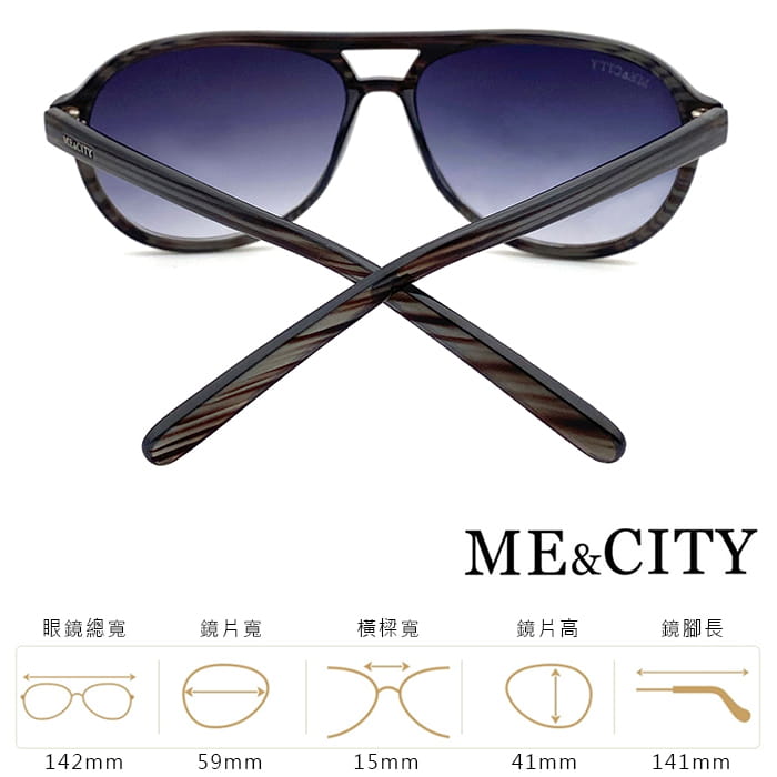【ME&CITY】 時尚飛行員太陽眼鏡 抗UV (ME 110003 C501) 11