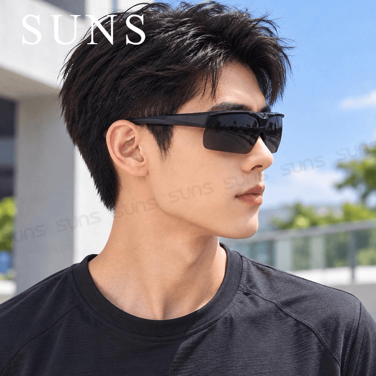 【suns】休閒上翻式偏光墨鏡  夜魅霧黑 (可套鏡) 抗UV 3