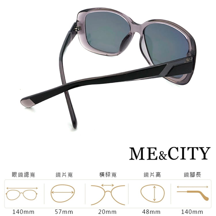 【ME&CITY】 歐美偏光簡約大框太陽眼鏡 抗UV (ME 22002 C01) 9