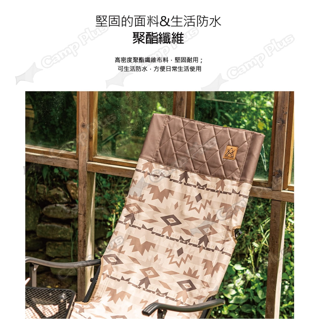 【KAZMI】軍事風豪華休閒折疊椅 沙漠/軍綠 耐重80kg 3