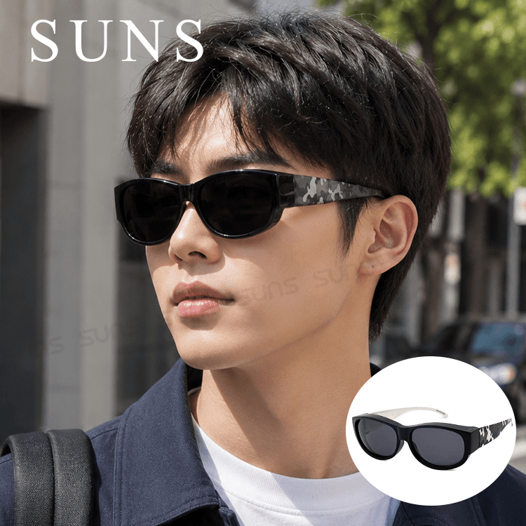 【suns】MIT偏光太陽眼鏡 迷彩灰 抗UV400 (可套鏡) 0