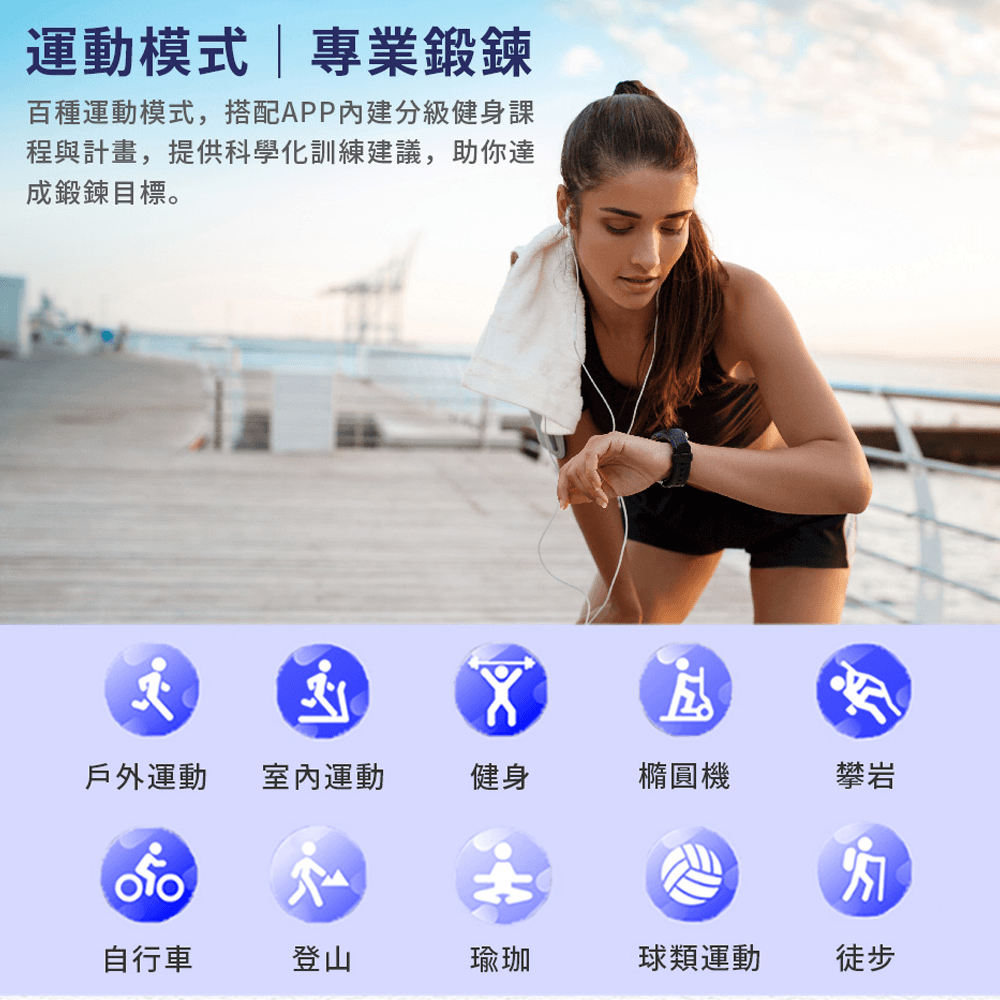 【Ergotech】人因科技 SW212 光脈 2.01吋 IPS 智慧腕錶 運動手環 智慧手環 4