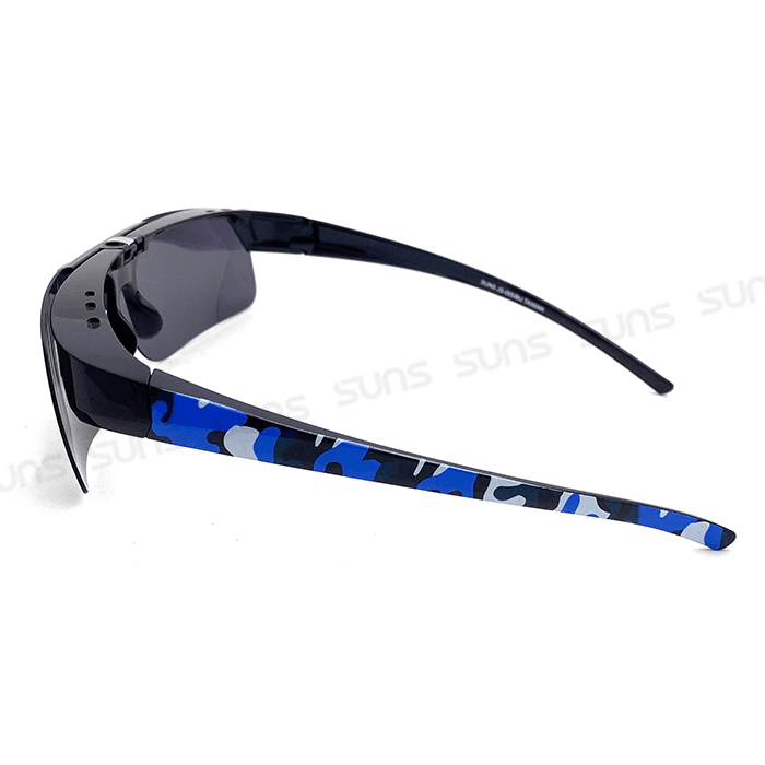 【suns】休閒上翻式偏光墨鏡  迷彩藍 (可套鏡) 抗UV 4