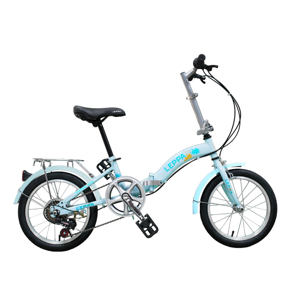 BIKEONE L1 LITE SHIMANO轉把16吋6速摺疊兒童腳踏車簡約設計風格附擋泥版後貨架 0