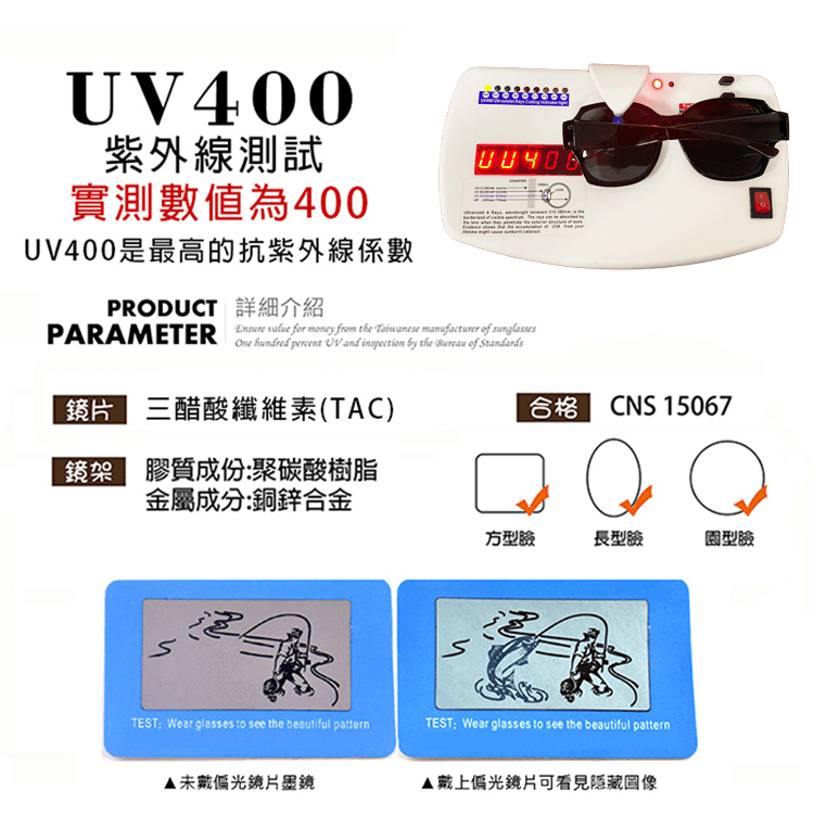 【suns】MIT時尚大框折疊墨鏡/折疊套鏡 大框套鏡 抗UV400+抗藍光 6