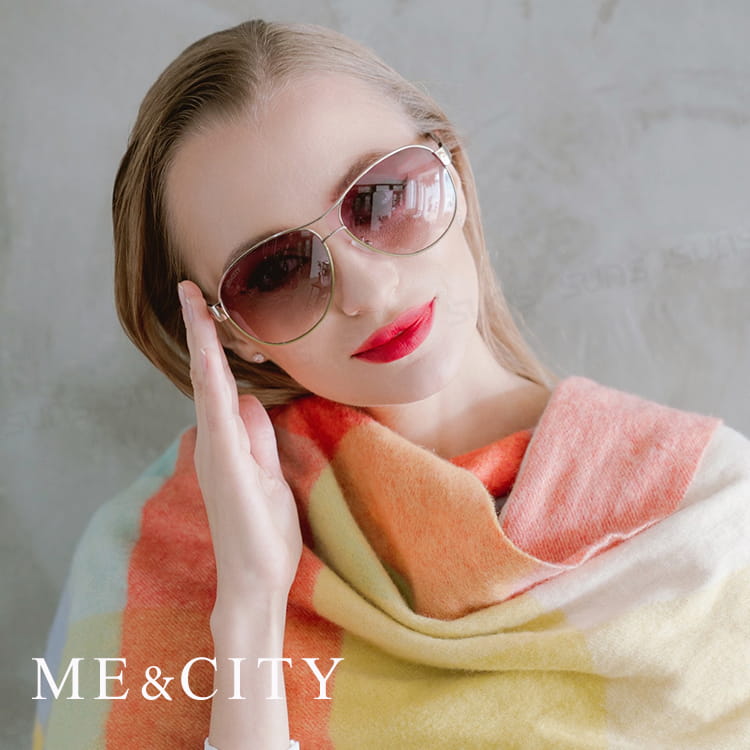 【ME&CITY】 歐式簡約雙色太陽眼鏡 抗UV (ME 110006 B204) 1