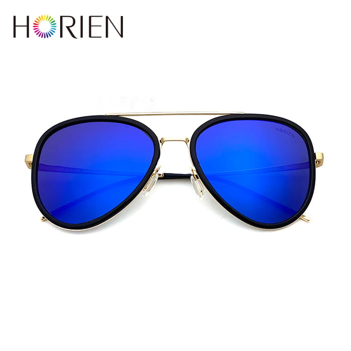 【HORIEN】海儷恩 經典復古飛行員偏光太陽眼鏡 經典藍 抗UV(N 6518 TD52) 4
