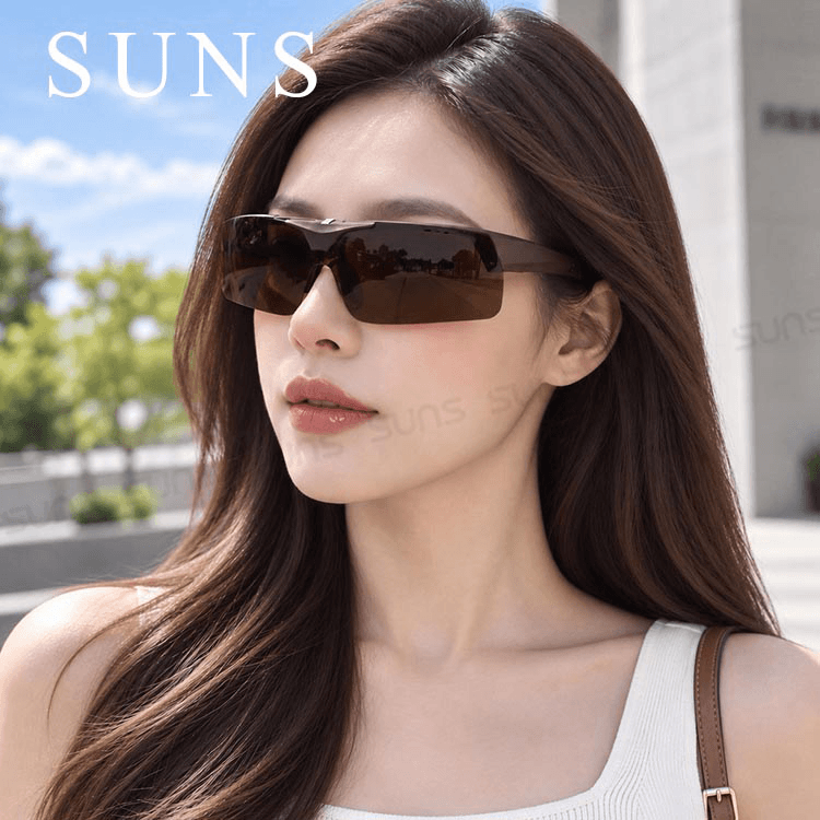 【suns】休閒上翻式偏光墨鏡 霧茶款 (可套鏡) 抗UV 3