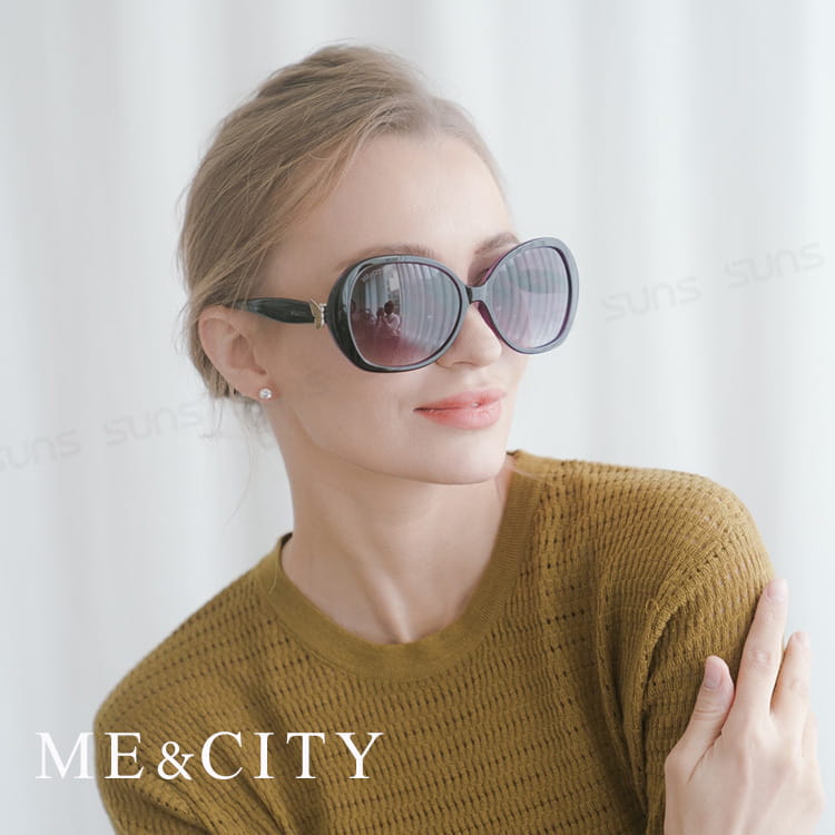 【ME&CITY】 歐美質感蝶飾太陽眼鏡 抗UV(ME 1206 J01) 6
